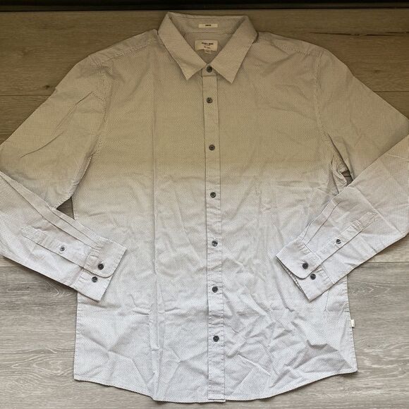 JULIAN & MARK‎ WHITE/CHARCOAL LONG SLEEVE BUTTON UP SHIRT XL NWT - Picture 4 of 4